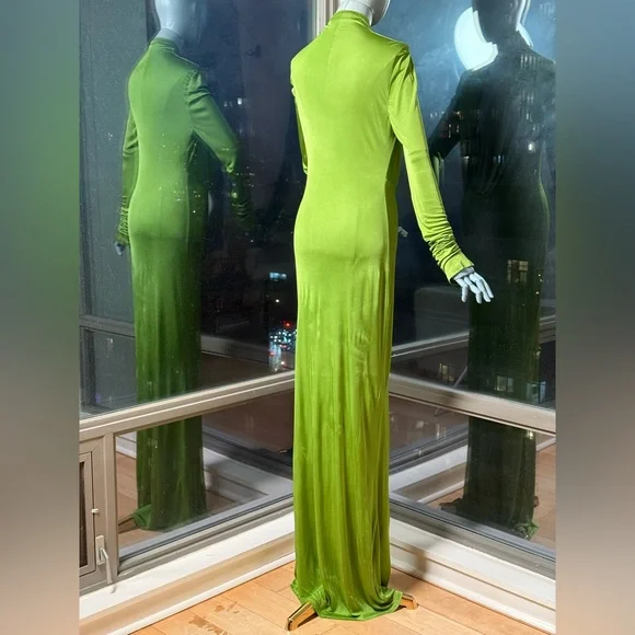 🆕 RAT & BOA 🧿 NWOT Octavia Long Sleeve Column Maxi Dress, Green - Sz XL US 10 - Picture 11 of 16